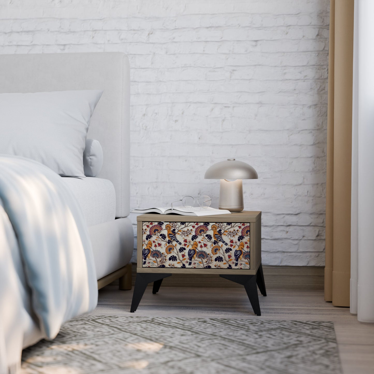 EMINENT HOOPOE Nightstand in Oak Effect