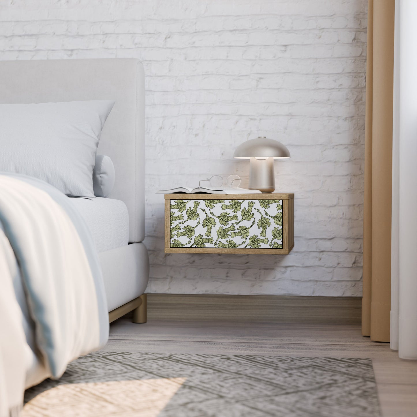 Comodino SEEDLING SONGBIRD in effetto rovere