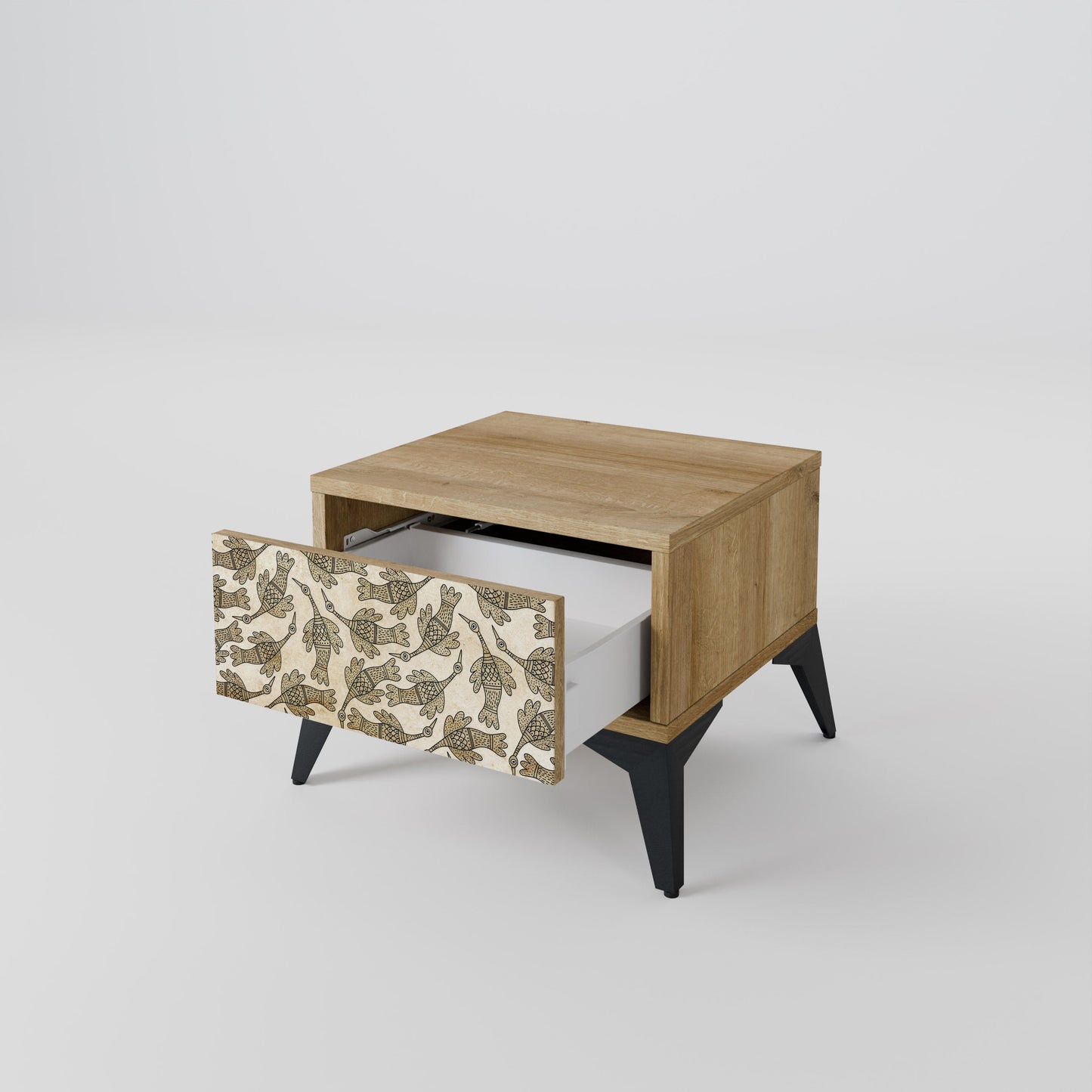 Comodino ALMONDINE SONGBIRD in effetto rovere