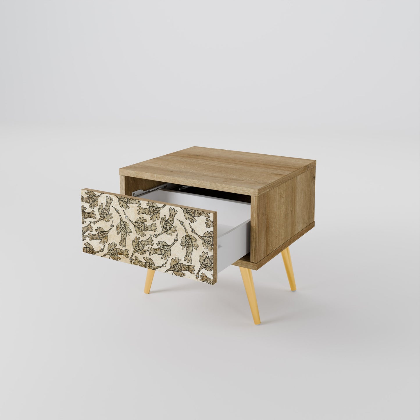 Comodino ALMONDINE SONGBIRD in effetto rovere