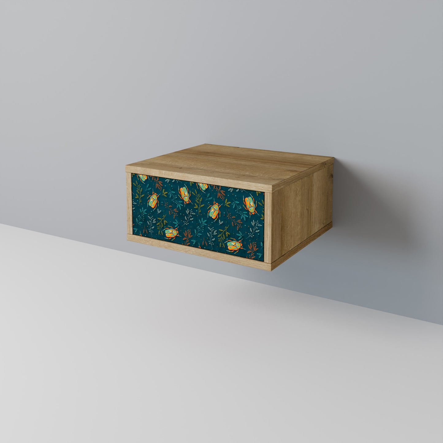 Comodino AUTUMN INSETTI in effetto rovere