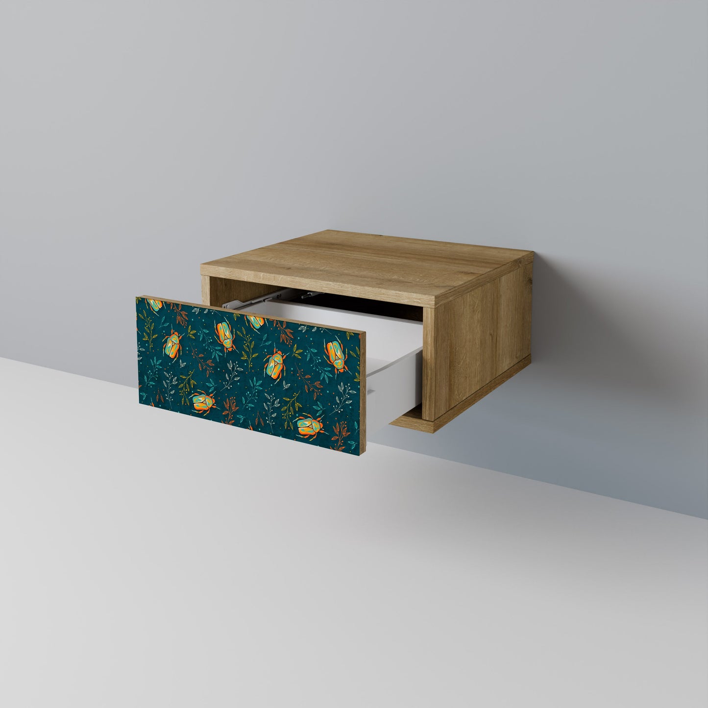 Comodino AUTUMN INSETTI in effetto rovere