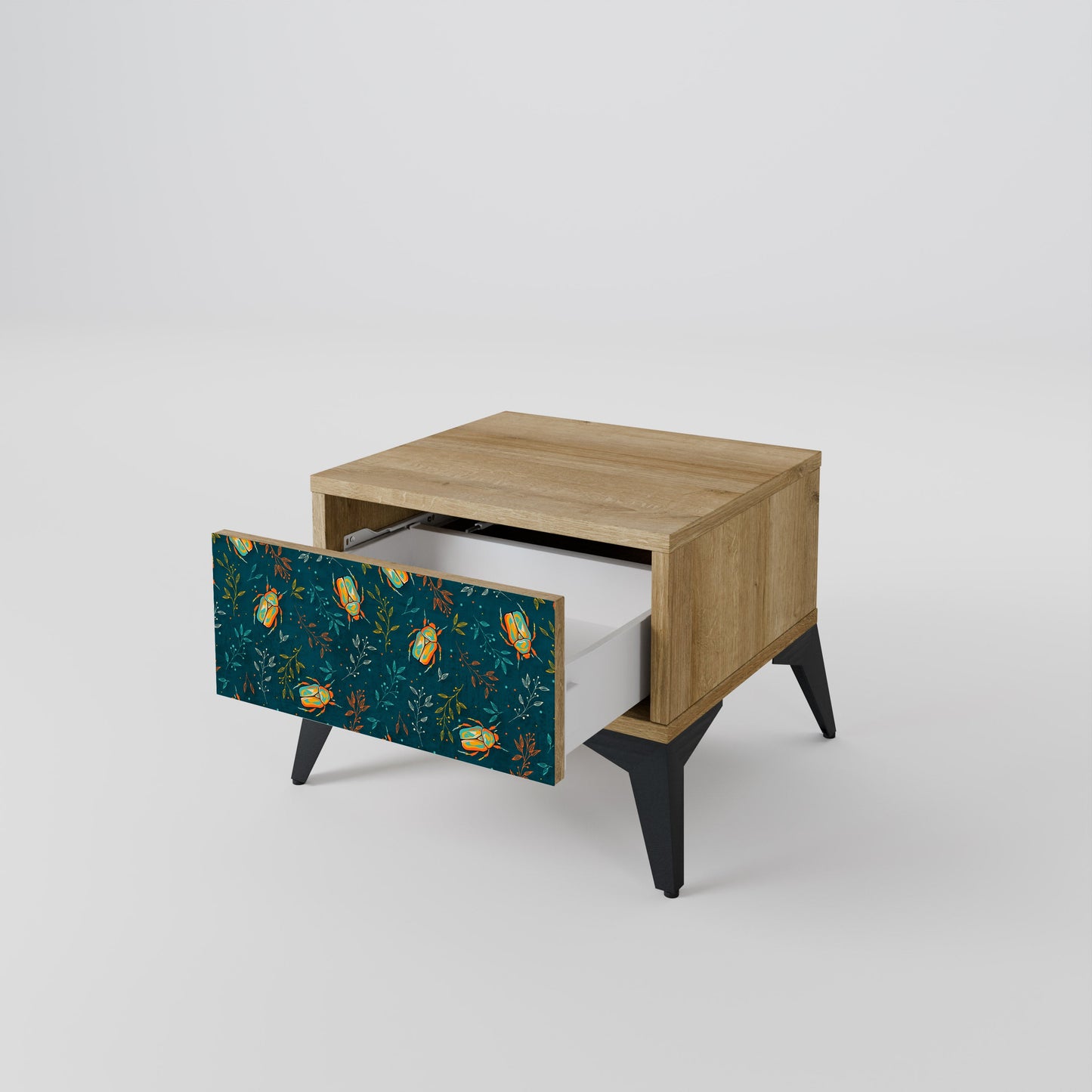 Comodino AUTUMN INSETTI in effetto rovere