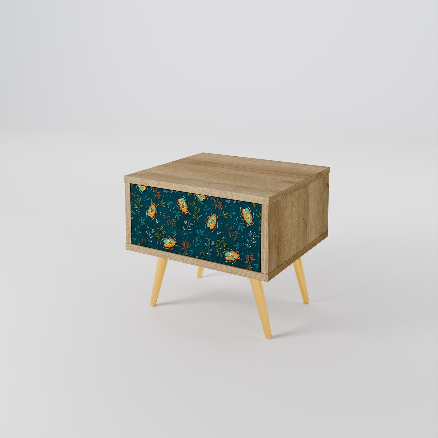 Comodino AUTUMN INSETTI in effetto rovere