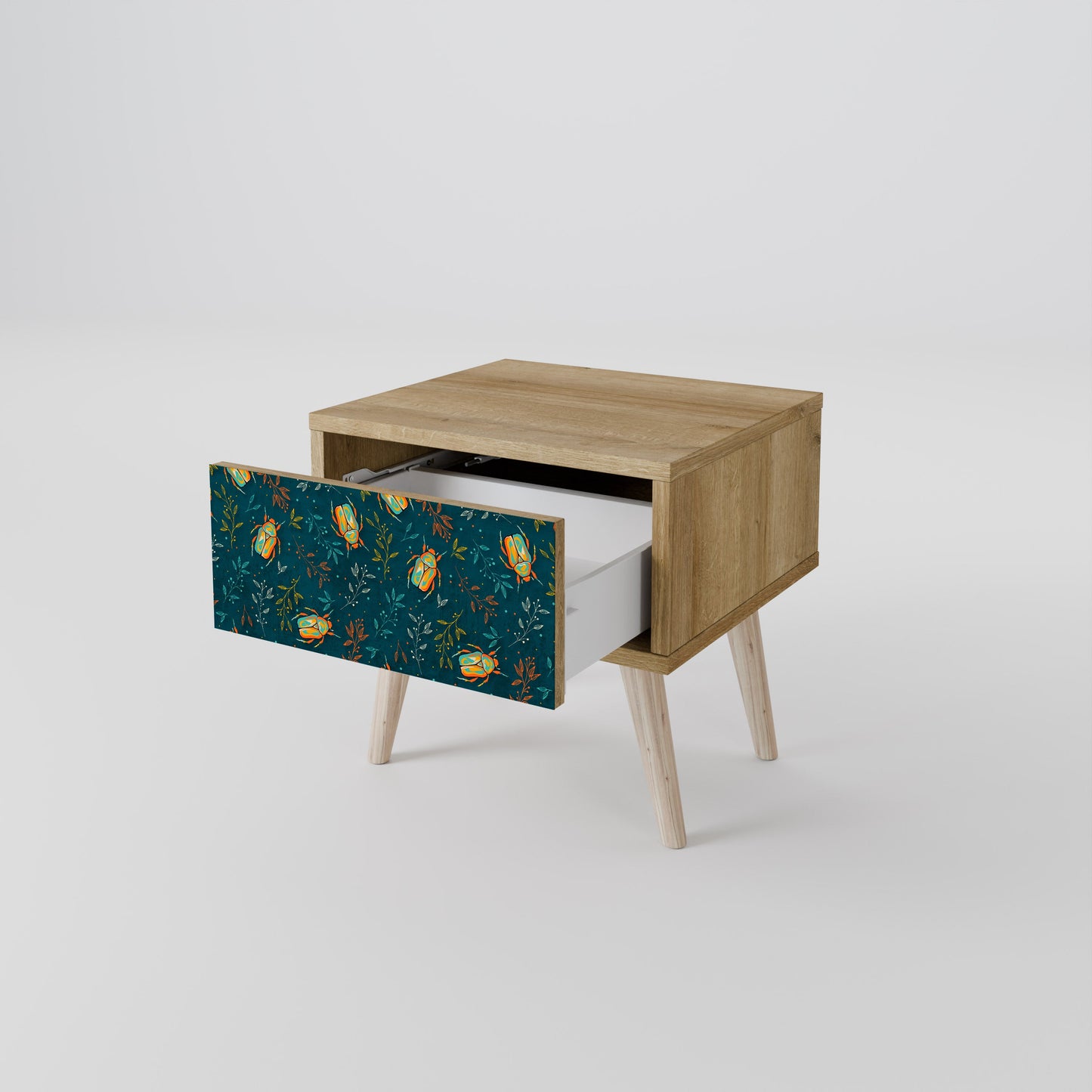 Comodino AUTUMN INSETTI in effetto rovere