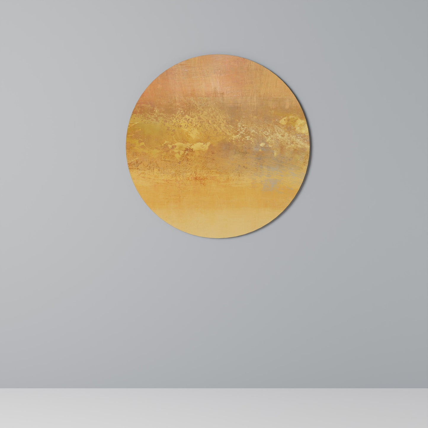 ORANGE IMPRESSION Round Wall Art