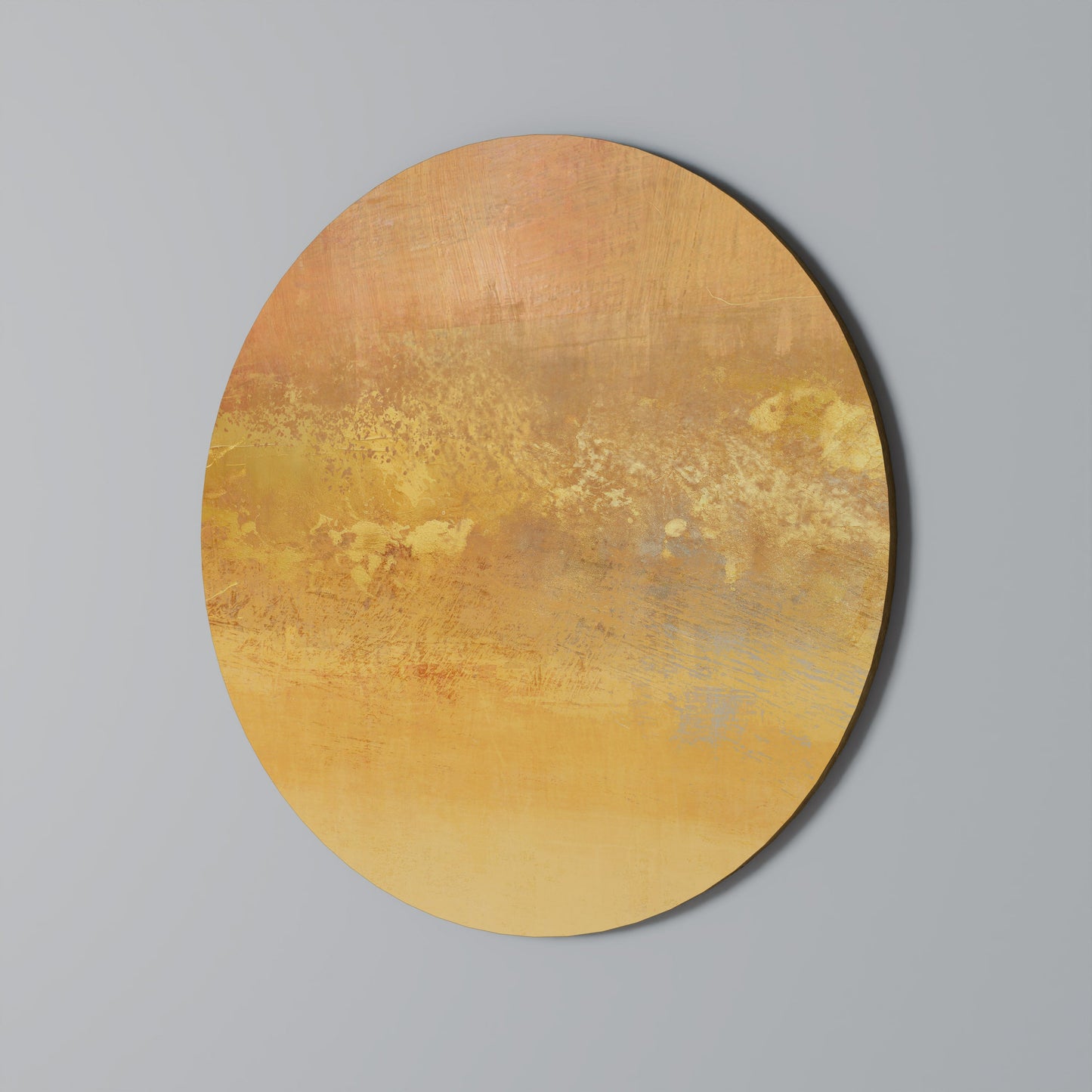ORANGE IMPRESSION Round Wall Art
