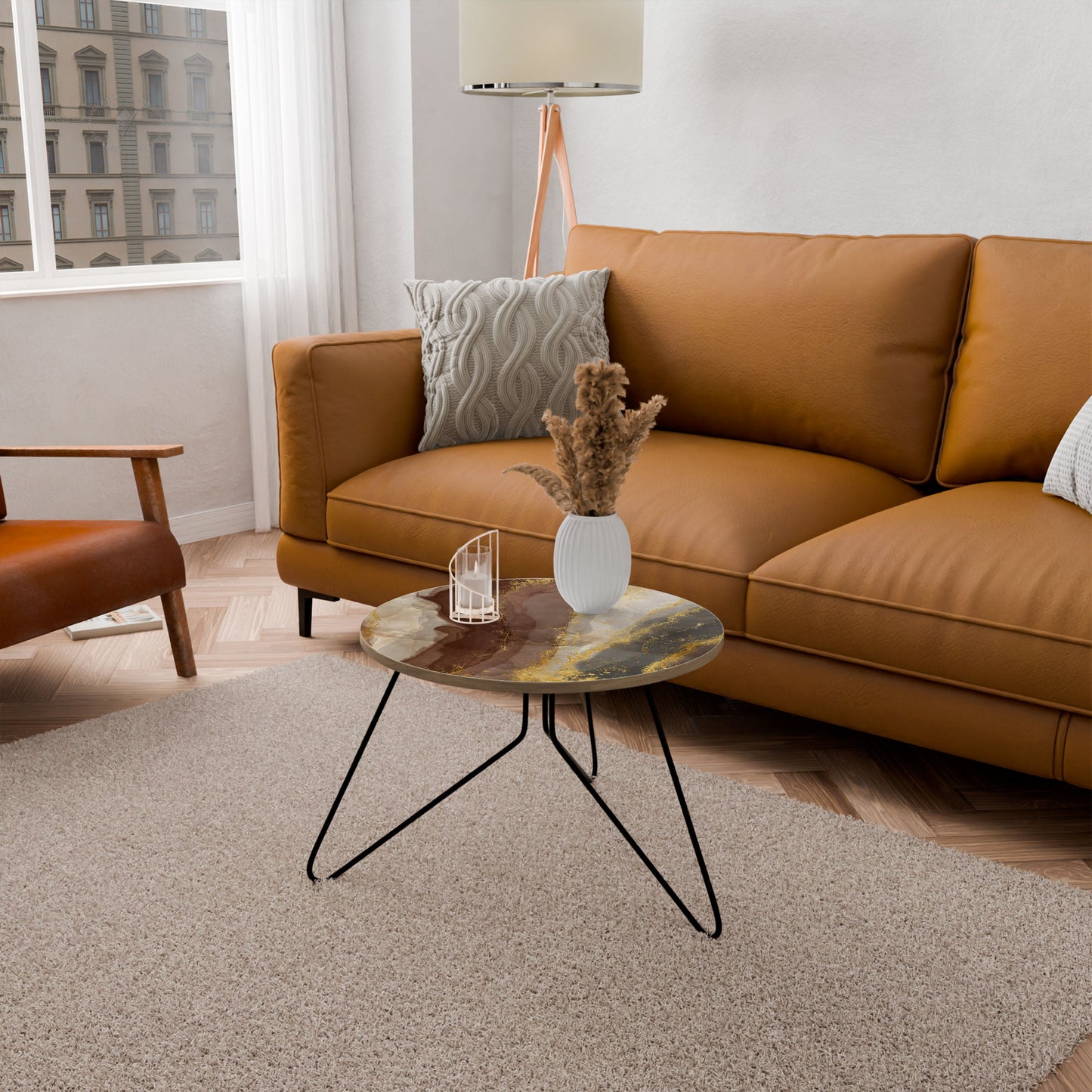 MARBLED ELEGANCE Coffee Table 60