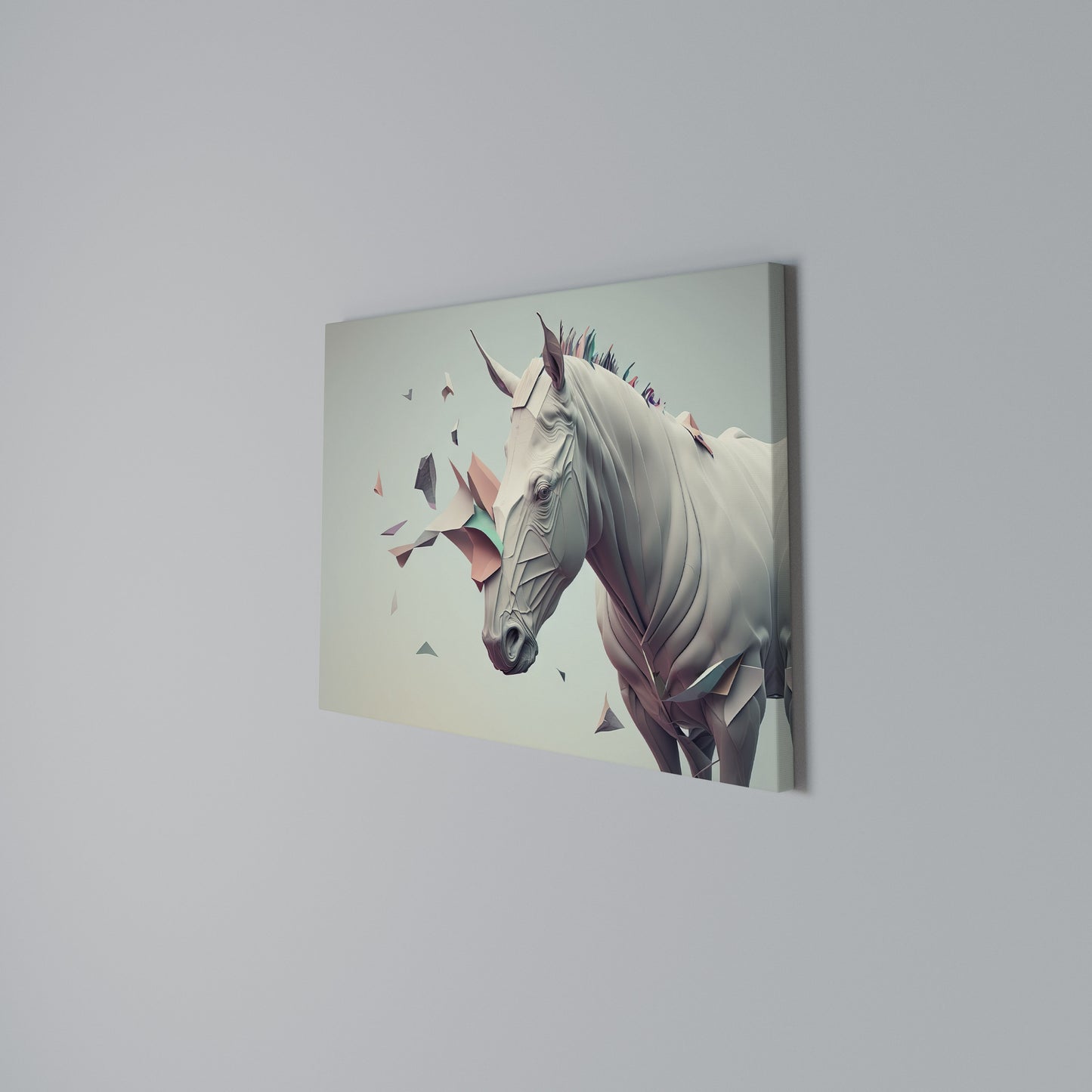 FUTURISTIC HORSE Stampa su tela orizzontale