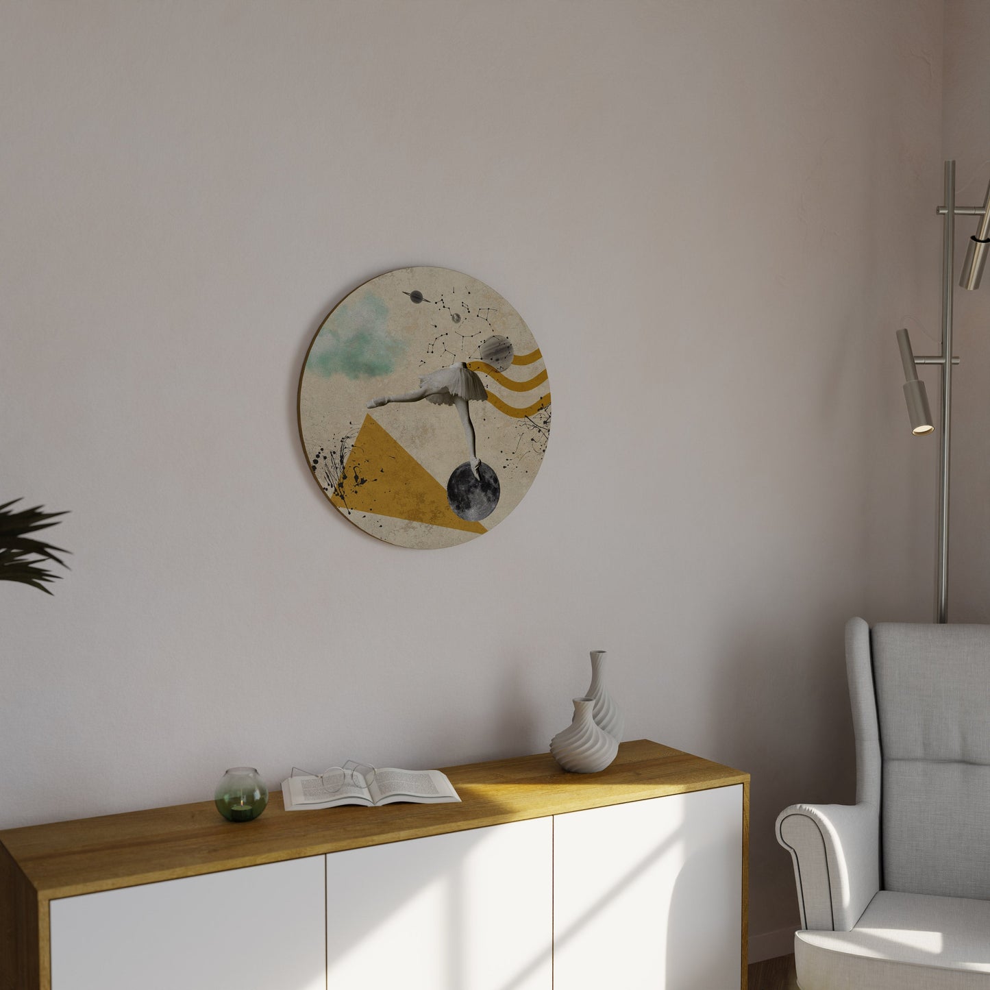 SHAPES OF BALLERINA Round Wall Art