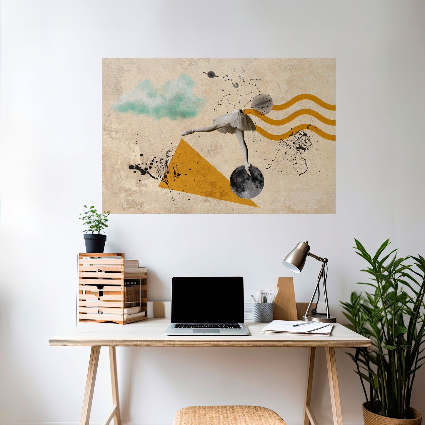 FORME DI BALLERINA Poster orizzontale staccabile e attaccabile