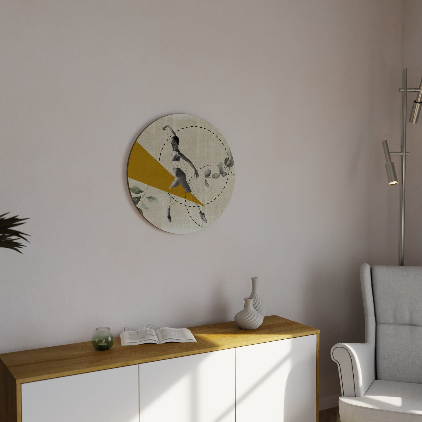 TRIANGLE MOVEMENT Round Wall Art
