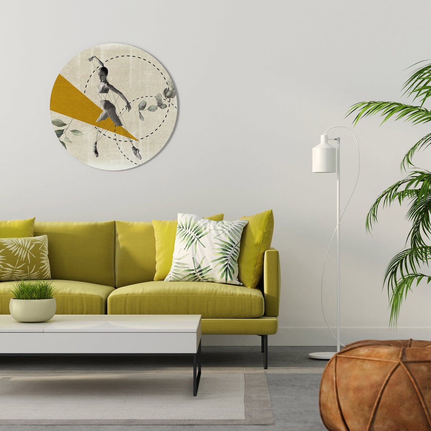 TRIANGLE MOVEMENT Round Wall Art