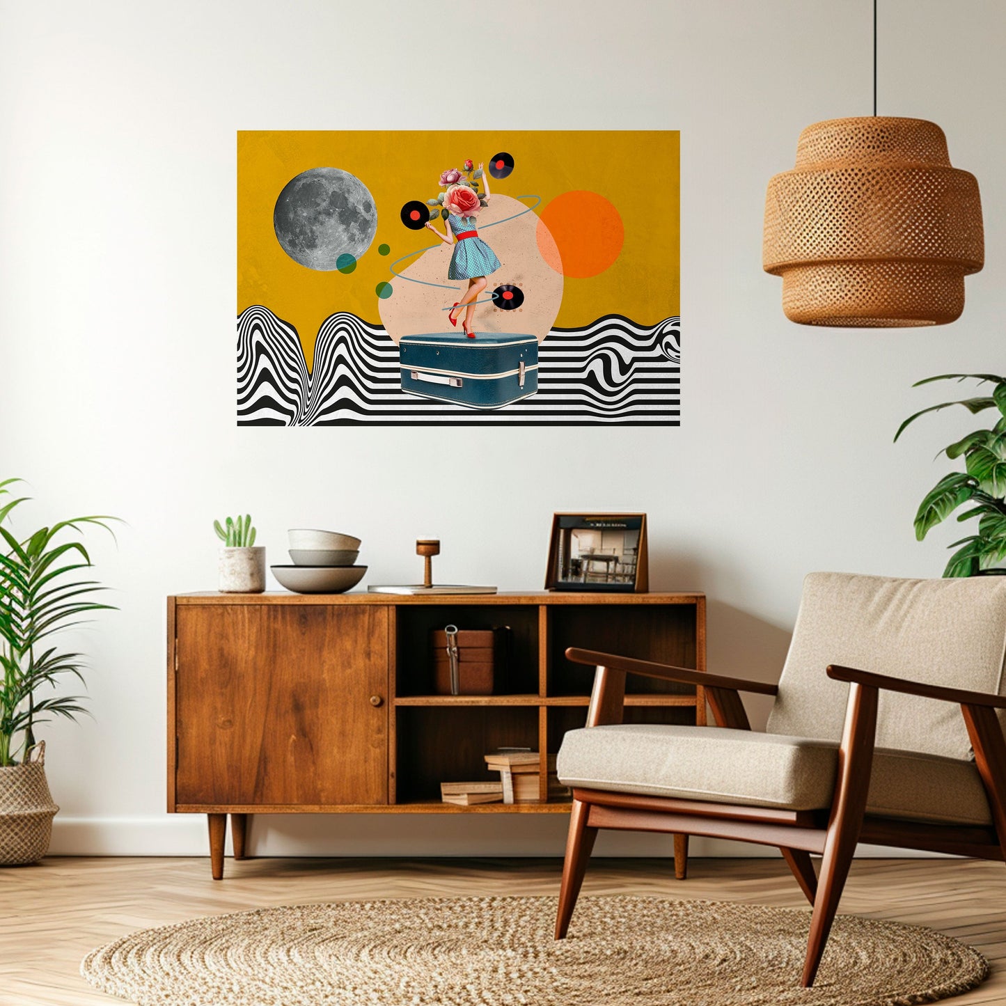 Poster orizzontale staccabile e attaccabile VINYL RETROSPECTION
