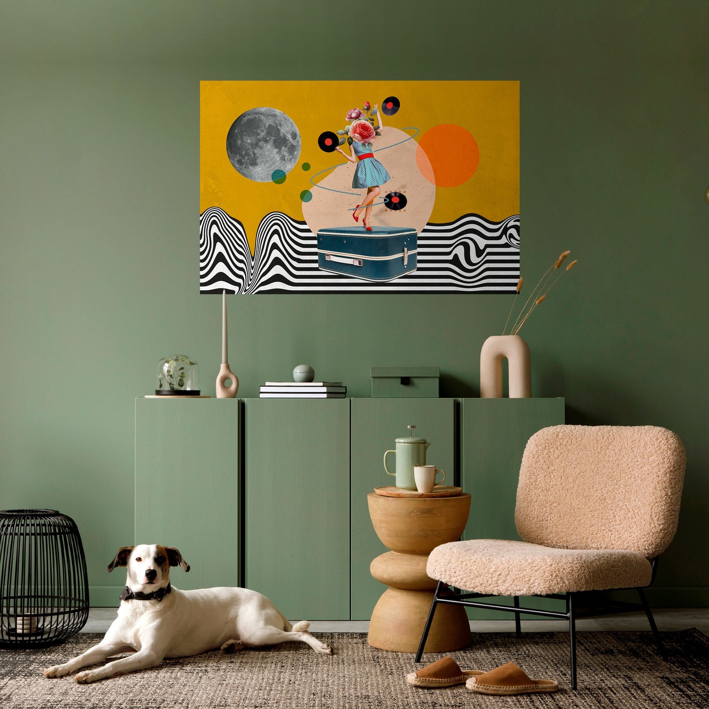 Poster orizzontale staccabile e attaccabile VINYL RETROSPECTION