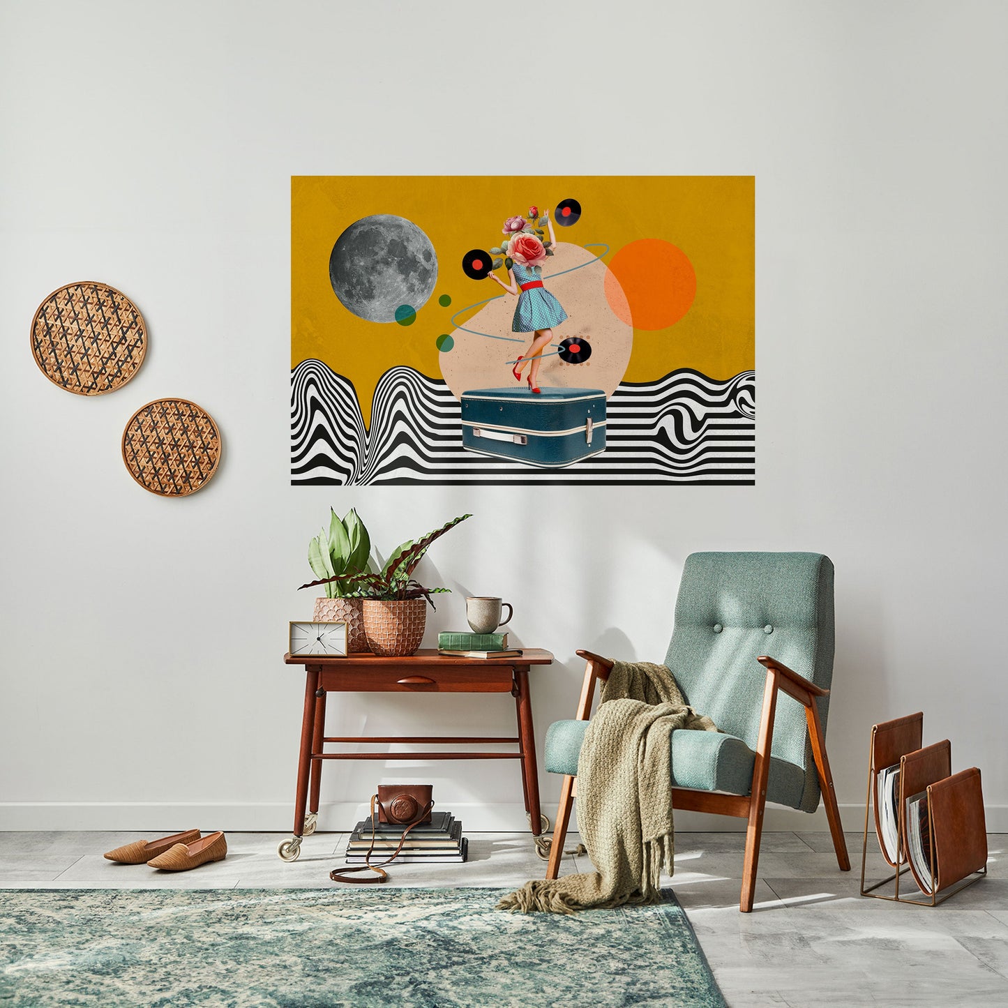 Poster orizzontale staccabile e attaccabile VINYL RETROSPECTION