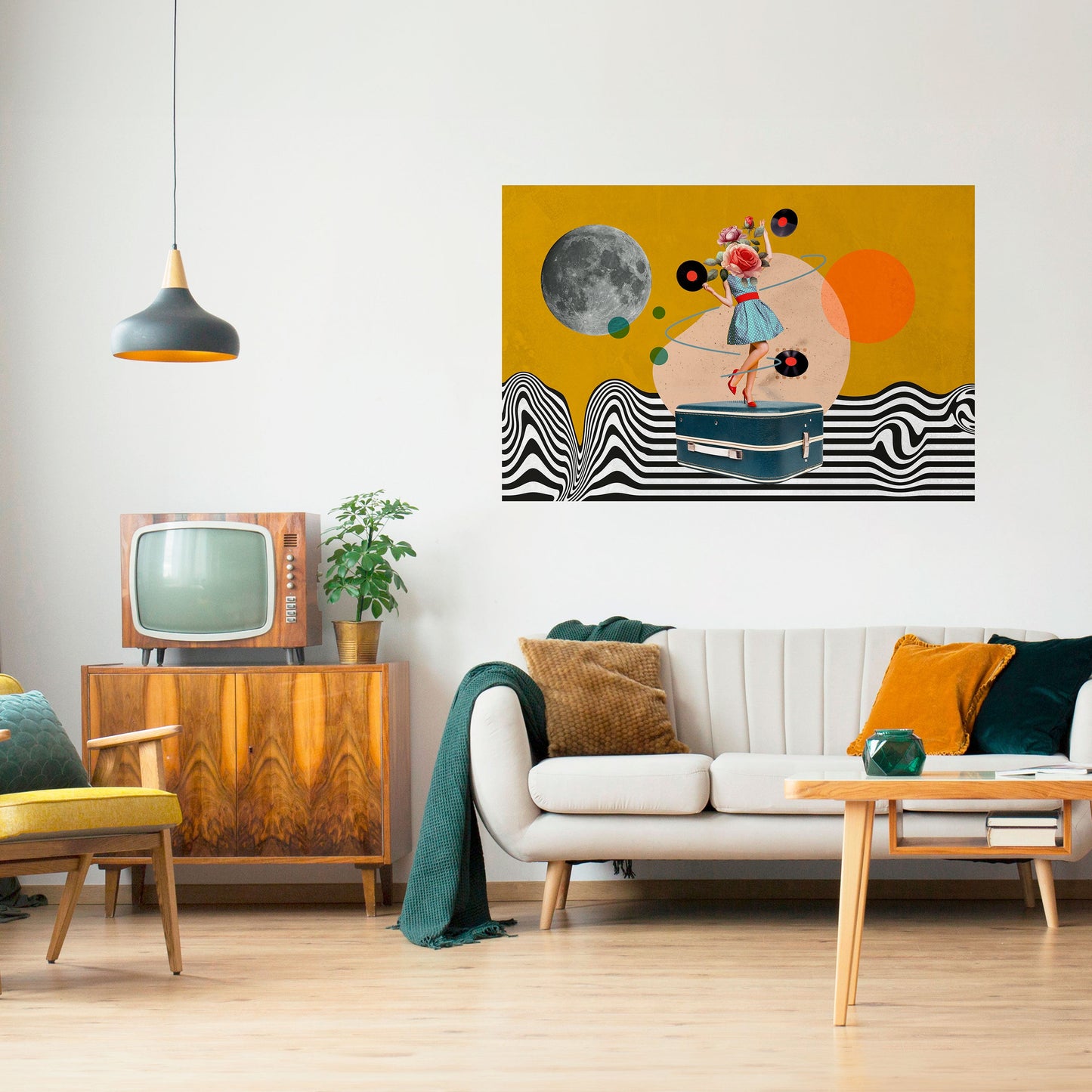 Poster orizzontale staccabile e attaccabile VINYL RETROSPECTION