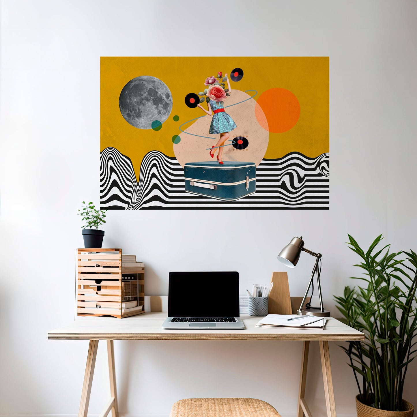 Poster orizzontale staccabile e attaccabile VINYL RETROSPECTION