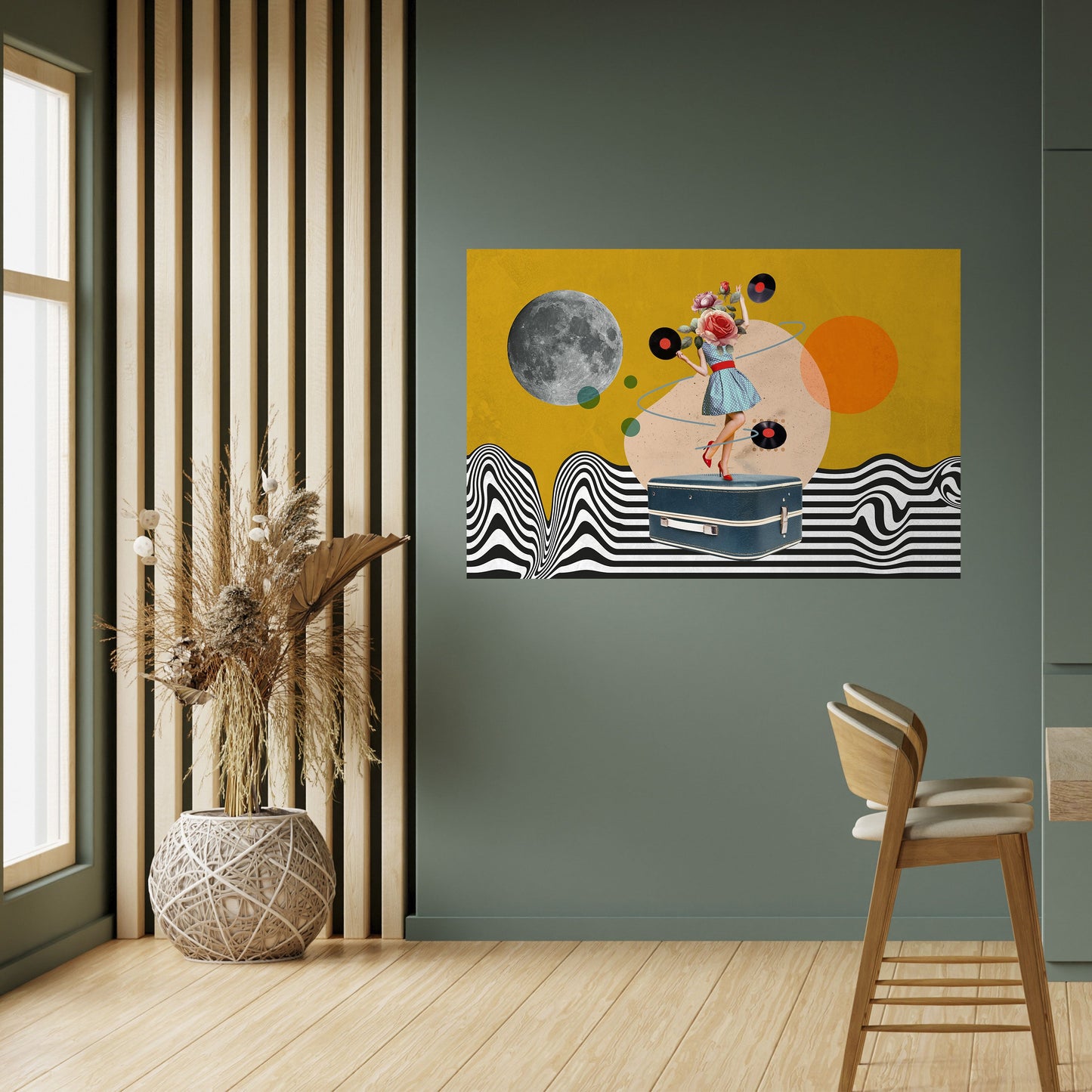 Poster orizzontale staccabile e attaccabile VINYL RETROSPECTION