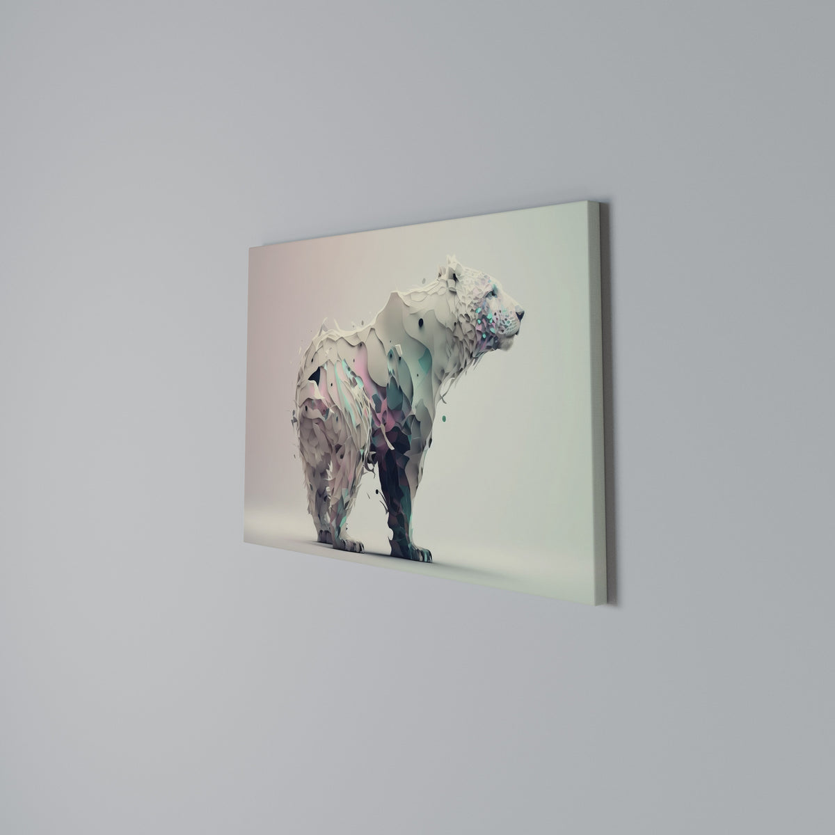 FUTURISTIC BEAR Stampa su tela orizzontale
