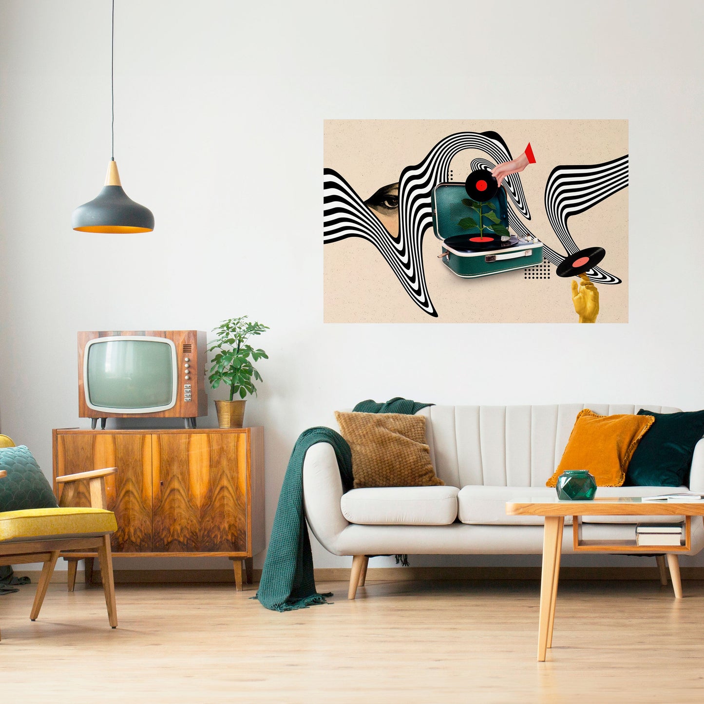 Poster orizzontale staccabile e attaccabile VARIAZIONE IN VINILE