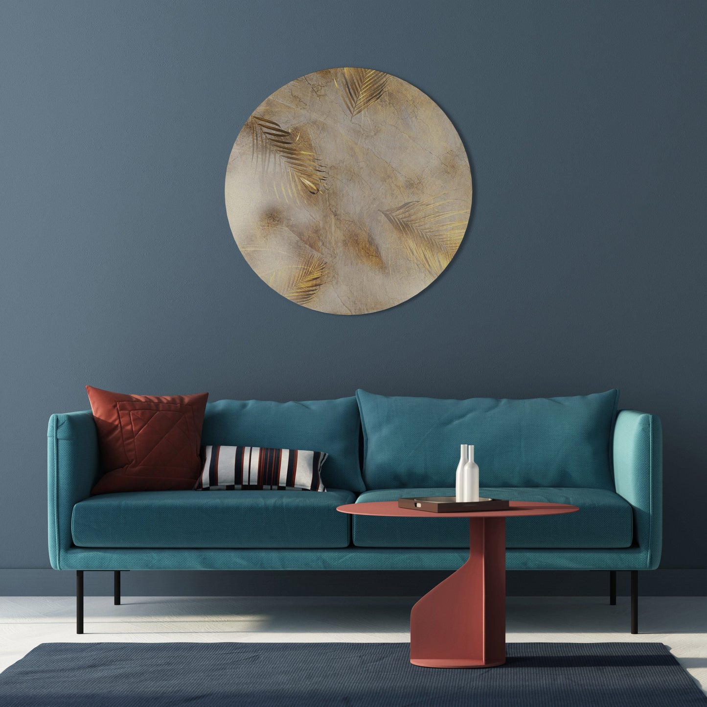 LEAVES OF SPLENDOR Round Wall Art
