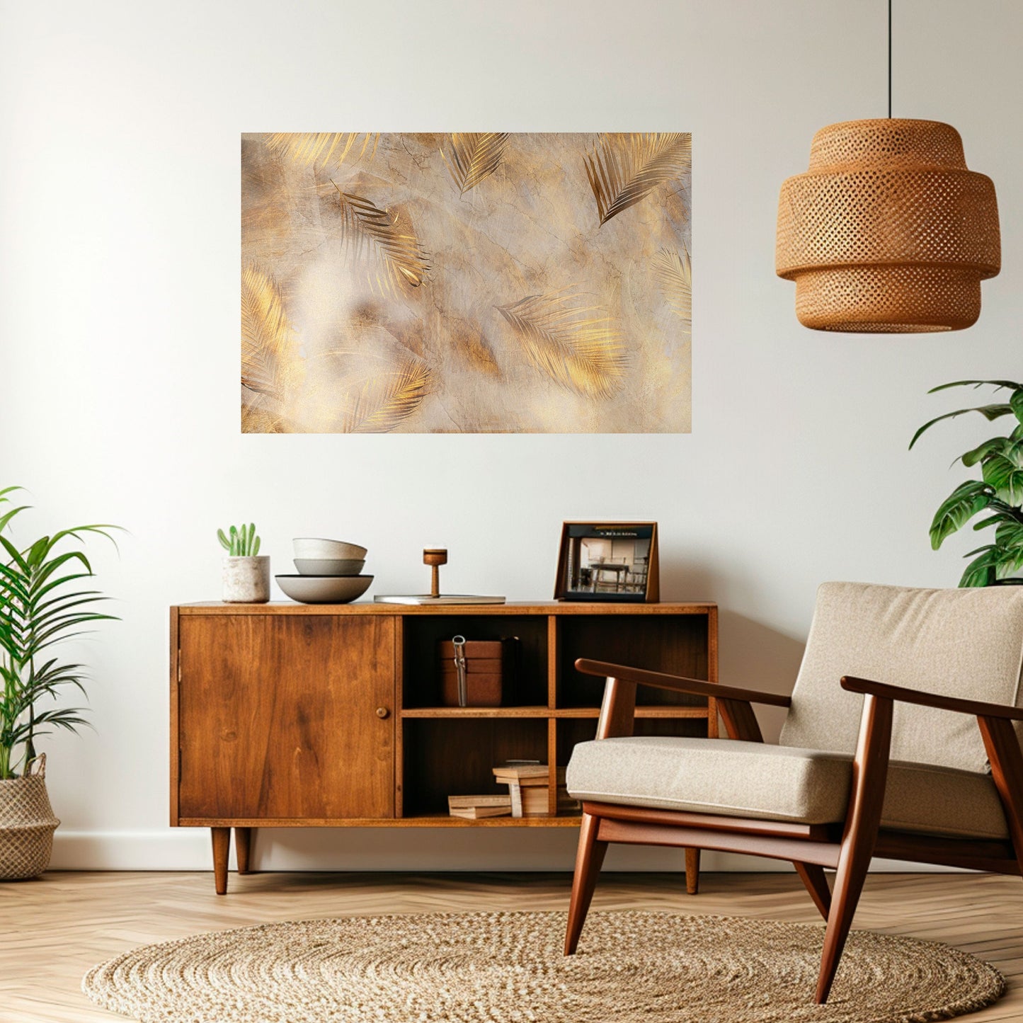 FOGLIE DI SPLENDORE Poster orizzontale staccabile e attaccabile