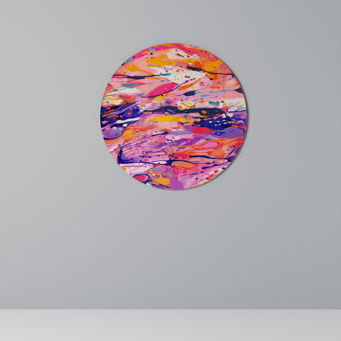 EXPRESSIVE ECHOES Round Wall Art