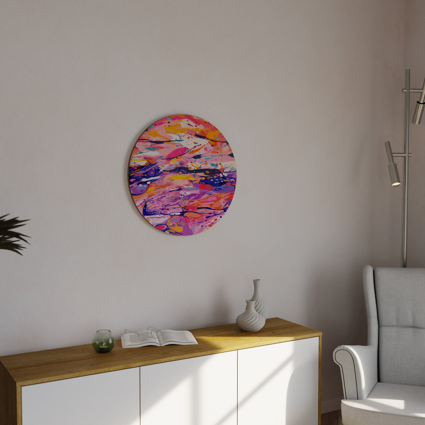 EXPRESSIVE ECHOES Round Wall Art