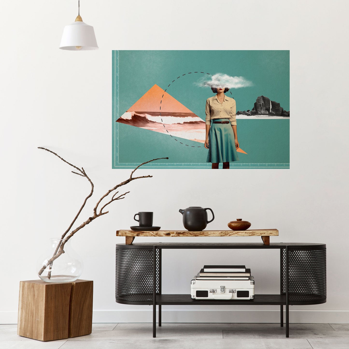 Poster orizzontale staccabile e attaccabile RETRO RESONANCE