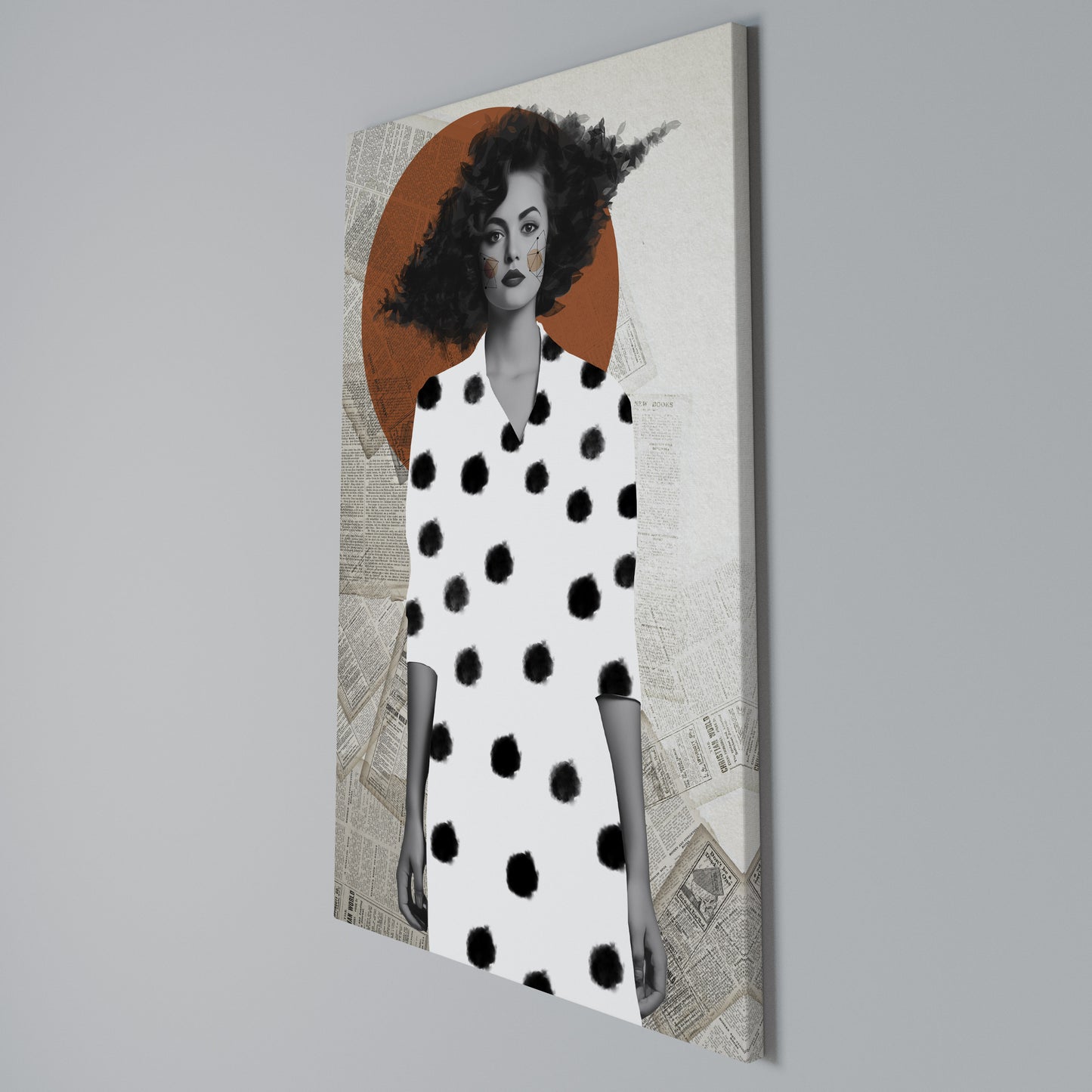 CLASSIC COOL DOTS Stampa su Tela Verticale