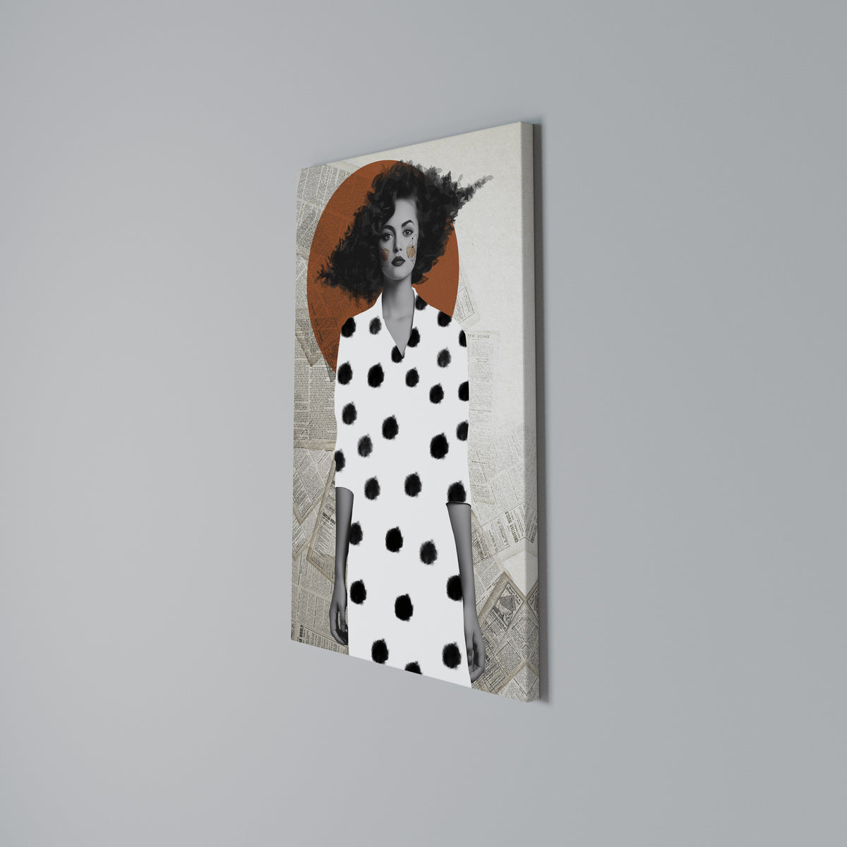 CLASSIC COOL DOTS Stampa su tela verticale