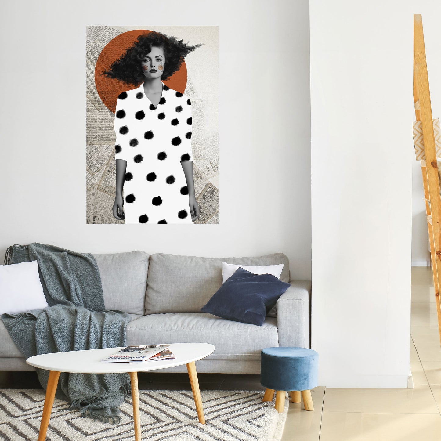 Poster verticale staccabile e attaccabile CLASSIC COOL DOTS