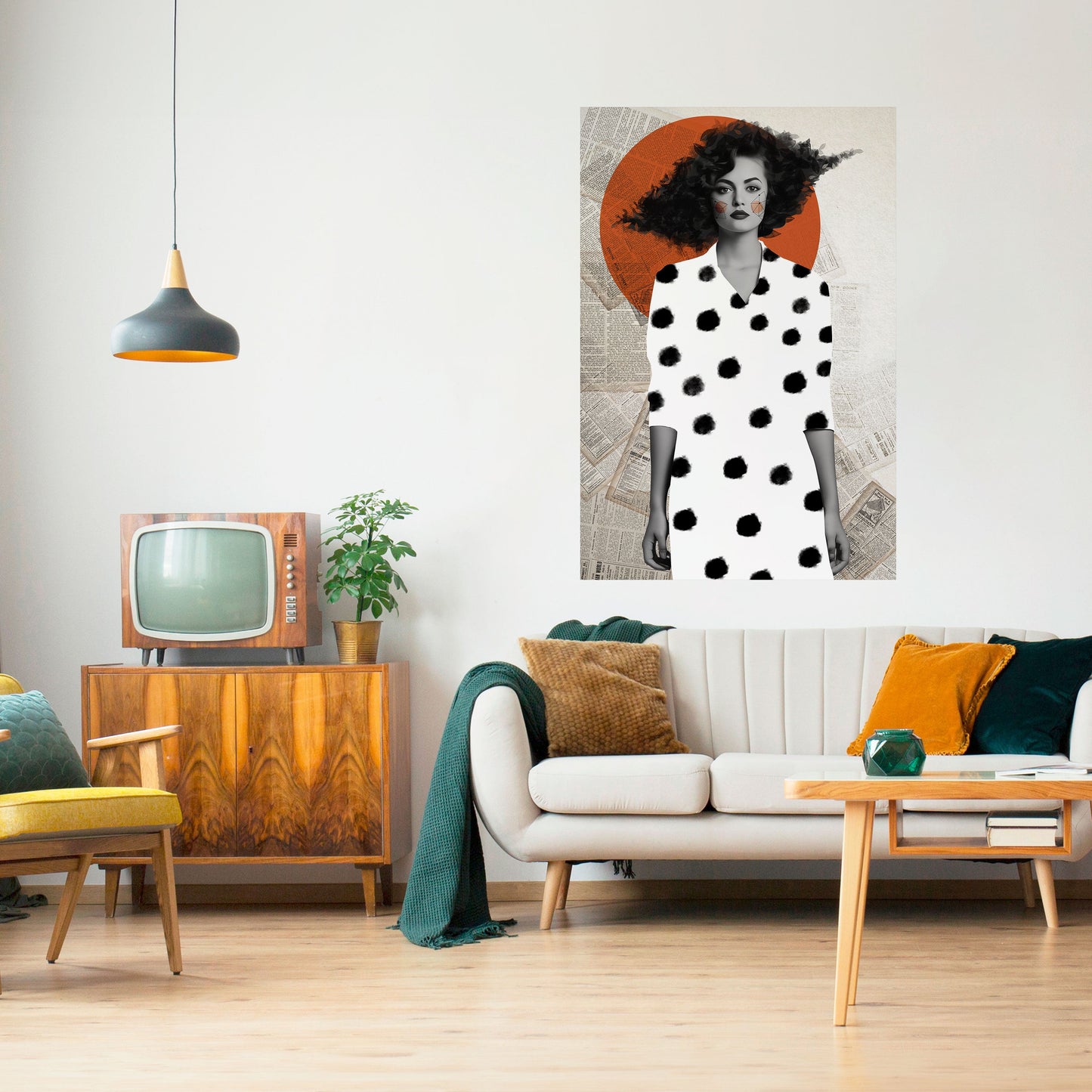 Poster verticale staccabile e attaccabile CLASSIC COOL DOTS