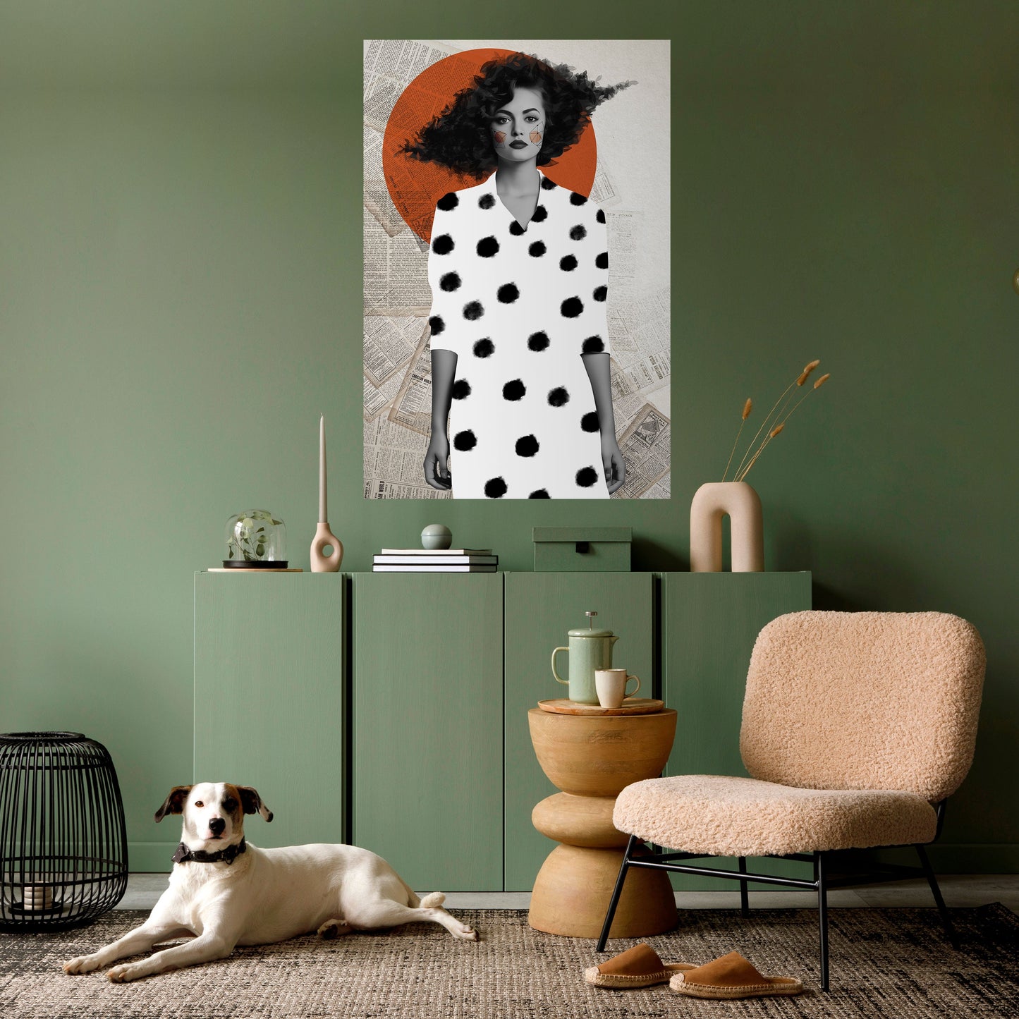 Poster verticale staccabile e attaccabile CLASSIC COOL DOTS