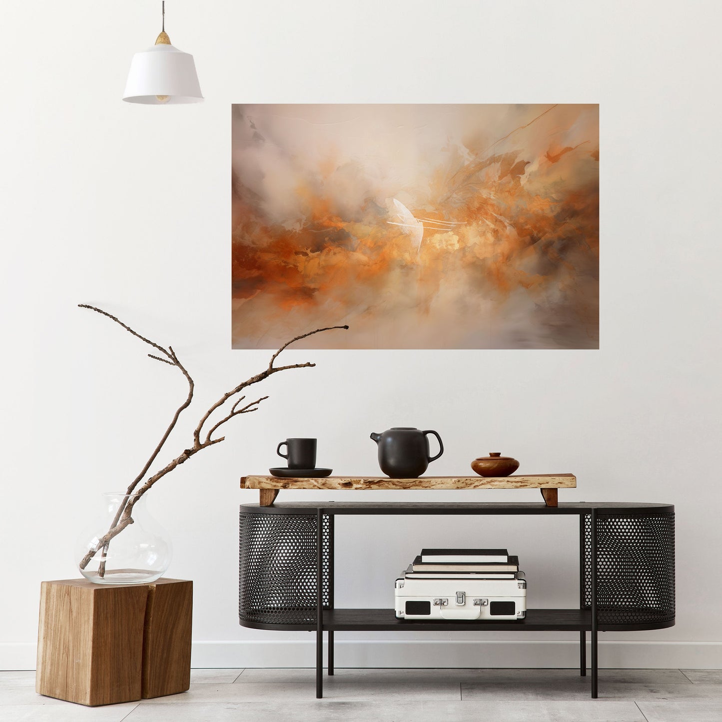 AMBER WHISPERS Poster orizzontale staccabile e attaccabile