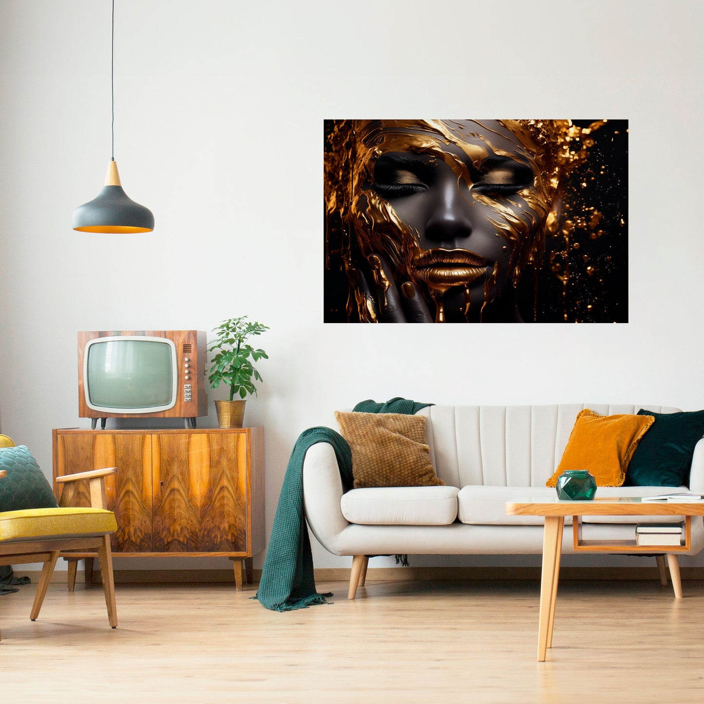 Poster orizzontale staccabile e attaccabile GOLDEN GODDESS
