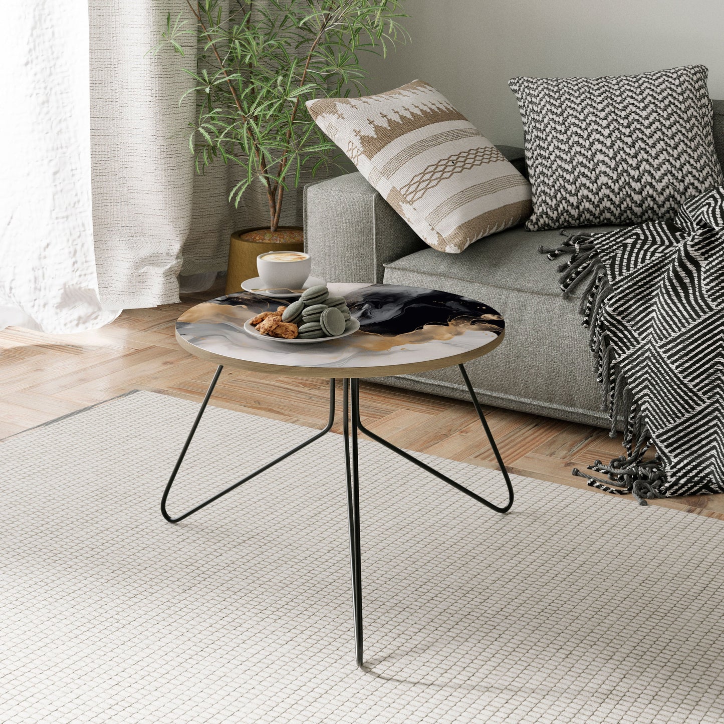 BLACK AND WHITE CONFLUENCE Coffee Table 60
