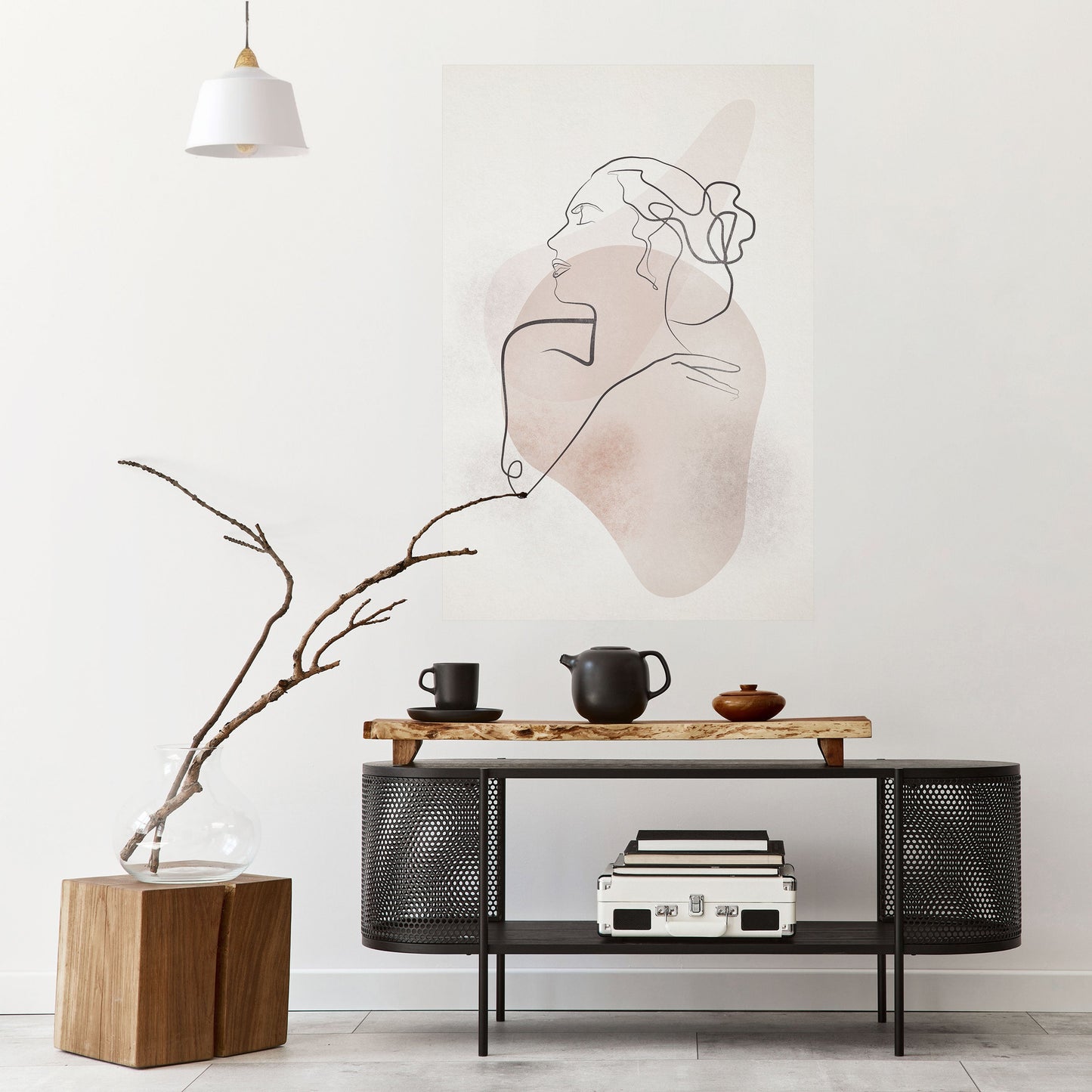 Poster verticale staccabile e attaccabile GRACEFUL LINES