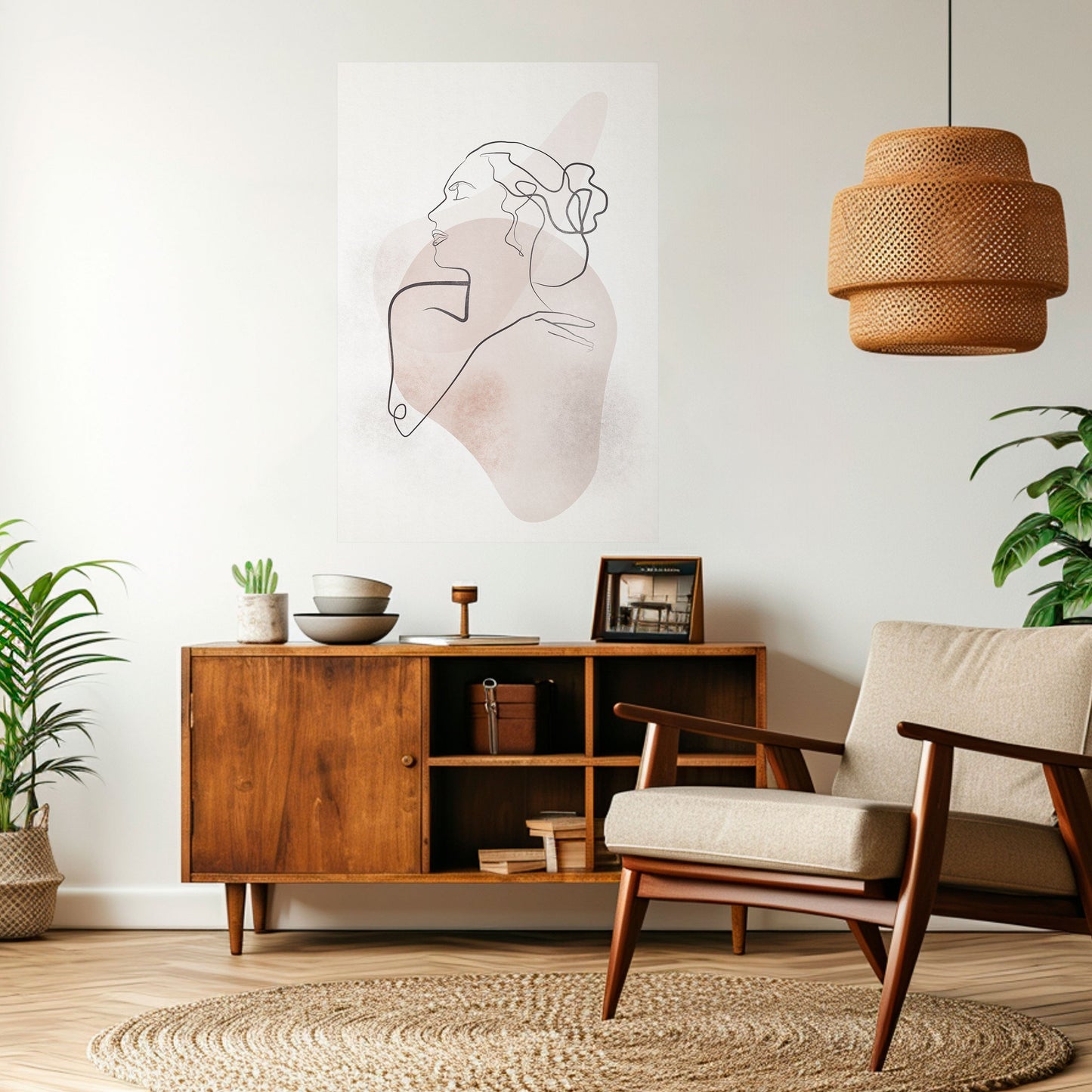 Poster verticale staccabile e attaccabile GRACEFUL LINES