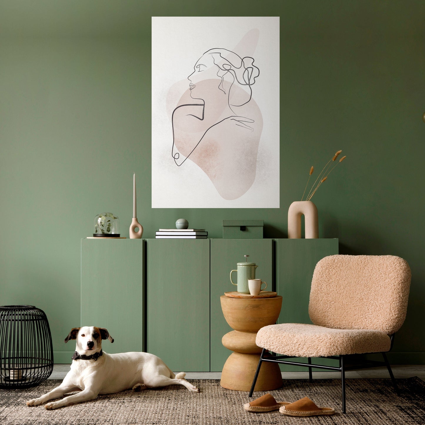 Poster verticale staccabile e attaccabile GRACEFUL LINES