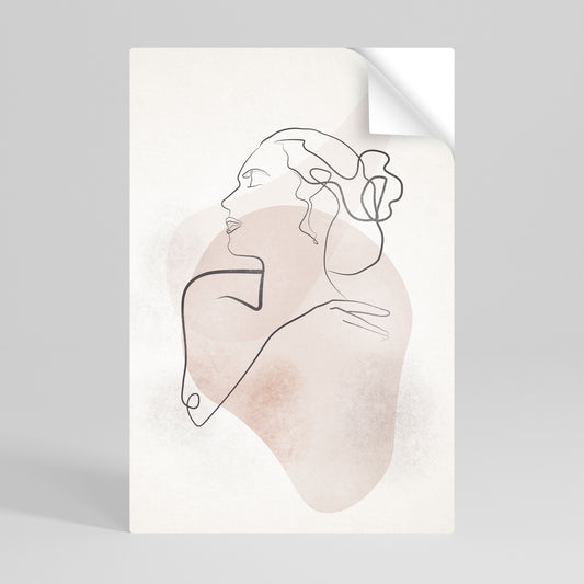 Poster verticale staccabile e attaccabile GRACEFUL LINES