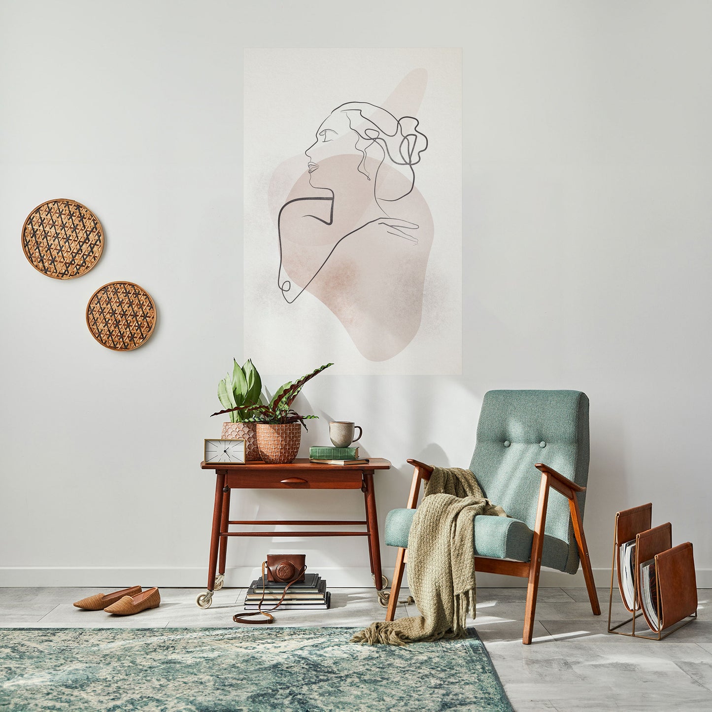Poster verticale staccabile e attaccabile GRACEFUL LINES