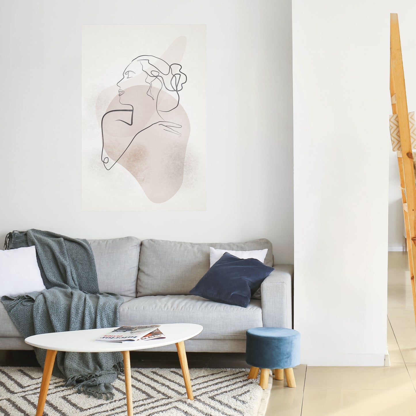 Poster verticale staccabile e attaccabile GRACEFUL LINES
