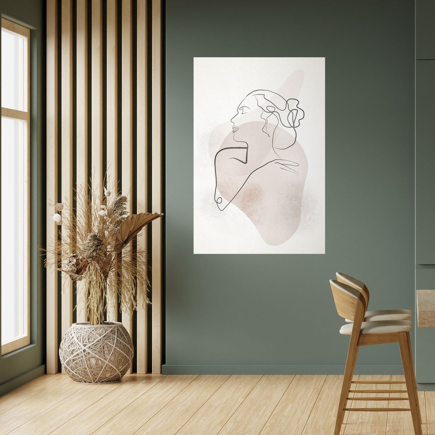 Poster verticale staccabile e attaccabile GRACEFUL LINES