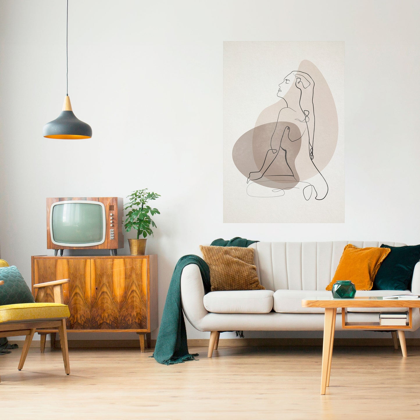 Poster verticale staccabile e attaccabile CONTORNI DI BELLEZZA