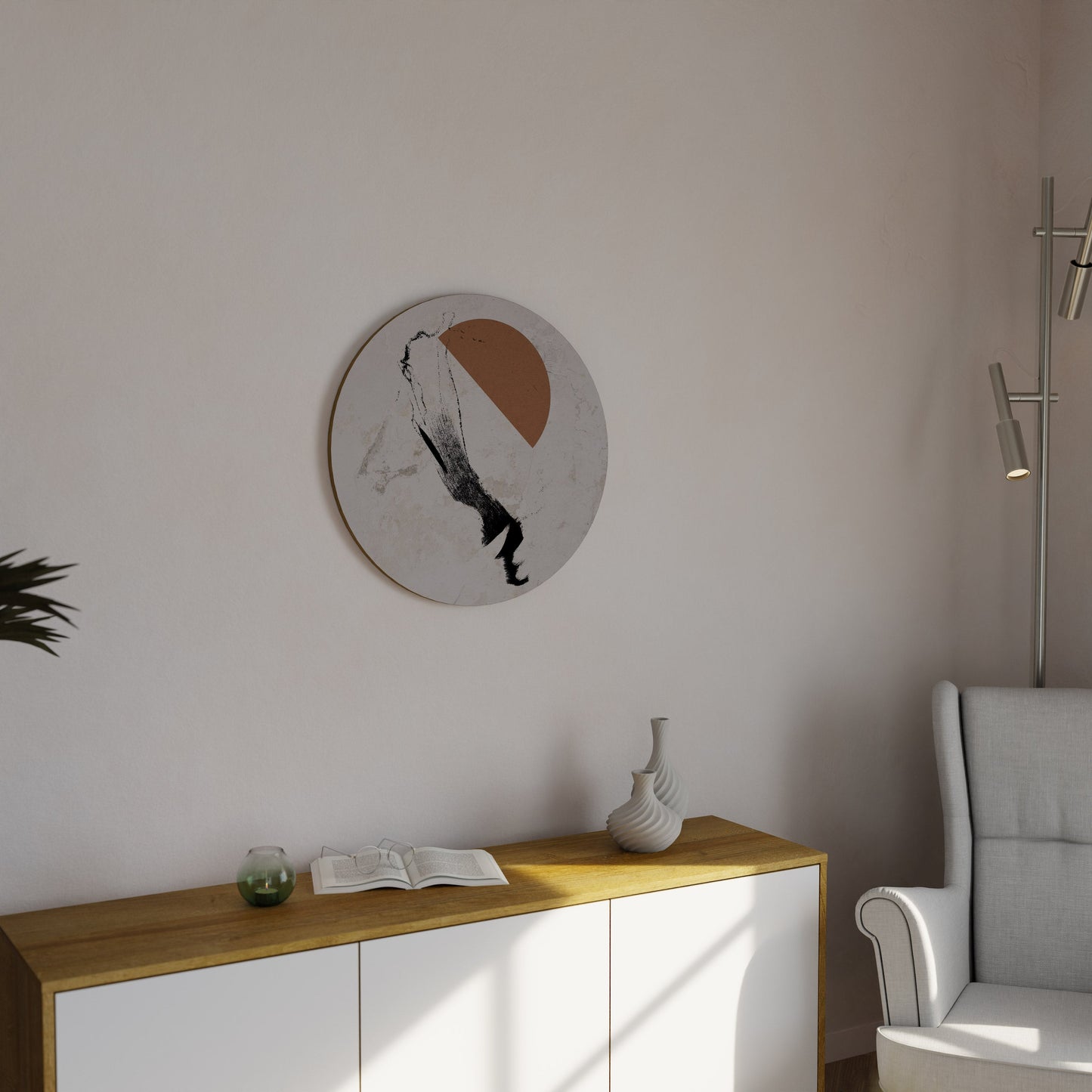 SHADOWS OF IMAGINATION Round Wall Art