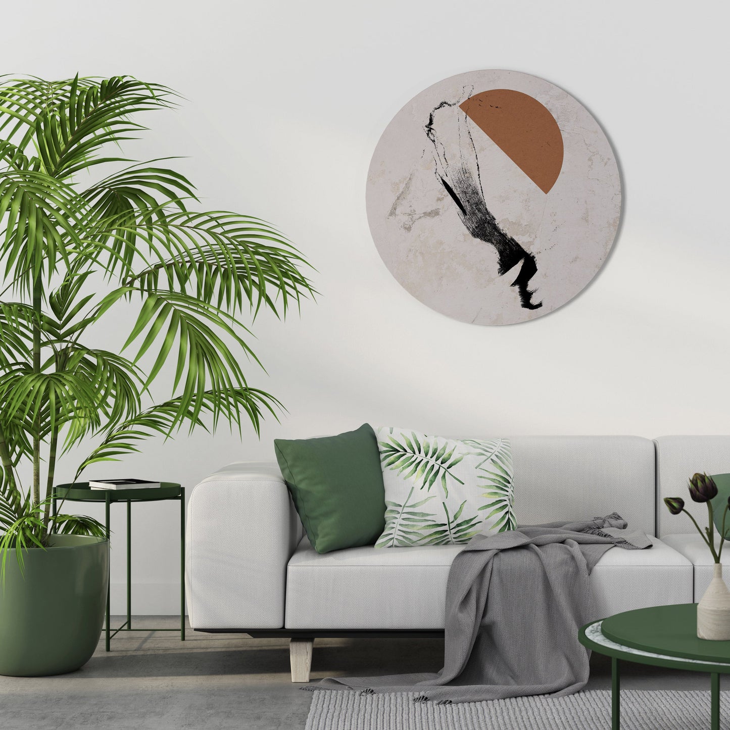 SHADOWS OF IMAGINATION Round Wall Art