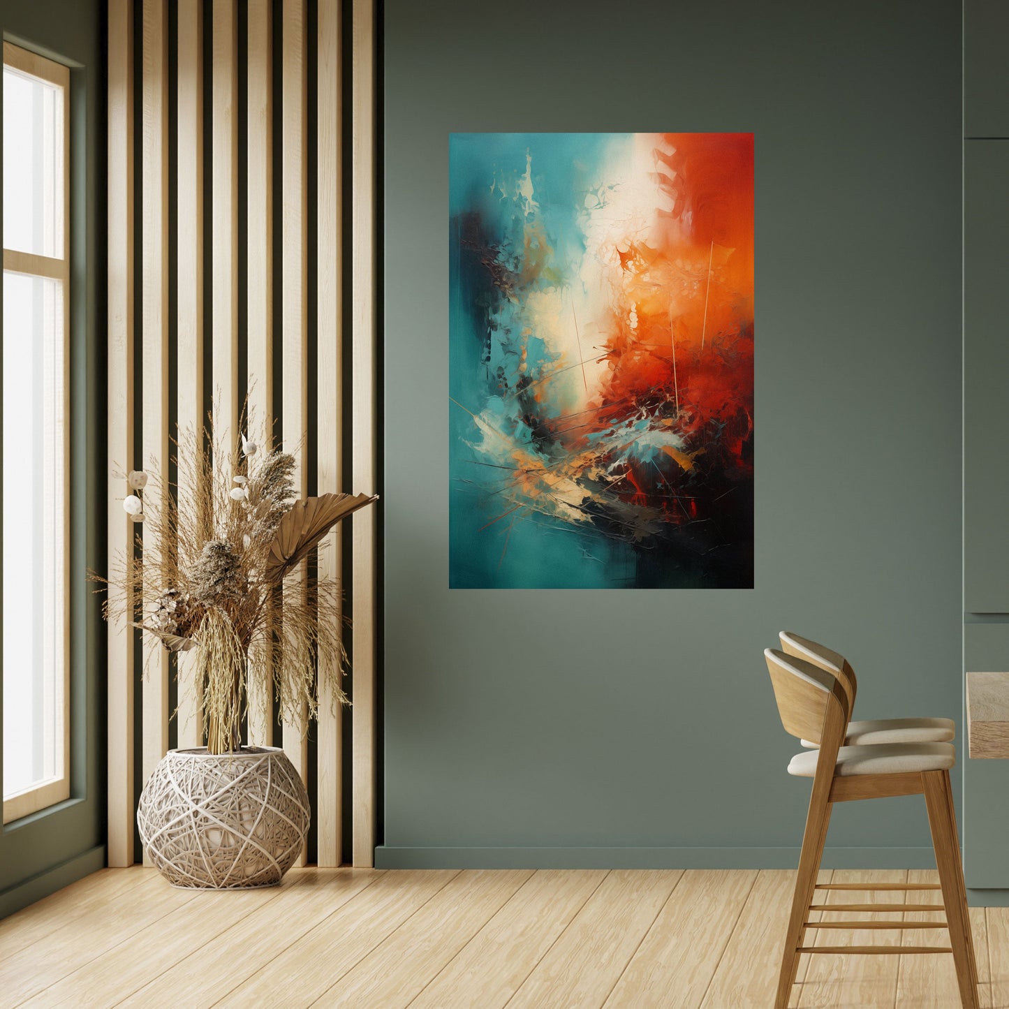 Poster verticale FIERY FUSION staccabile e attaccabile