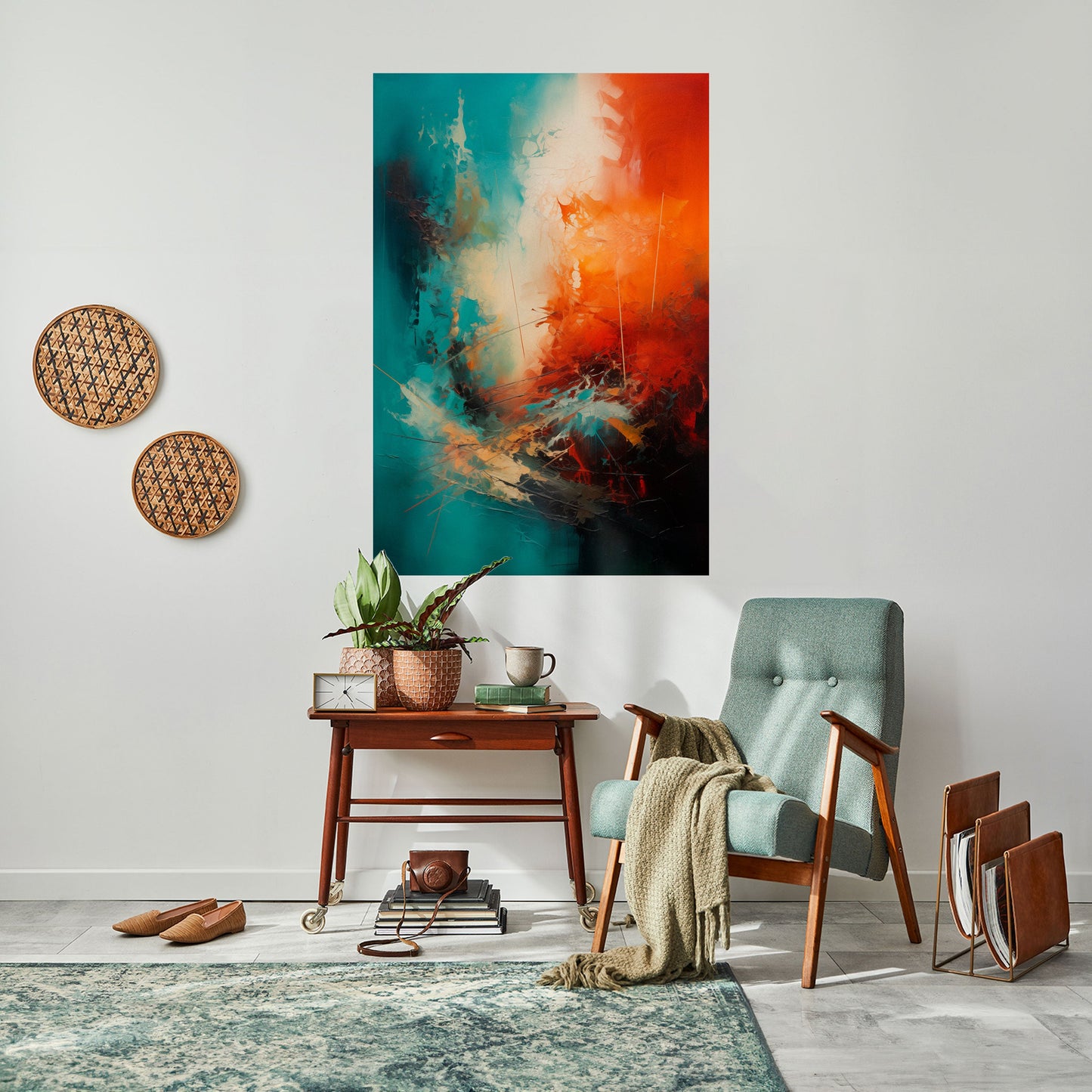 Poster verticale FIERY FUSION staccabile e attaccabile